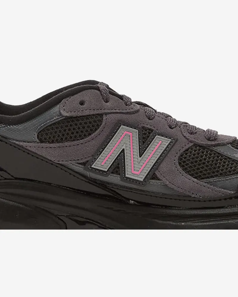 New Balance Unisex Sneakers Black Leather-Synthetic-Mesh Trainers Leather/synthetic/mesh Black