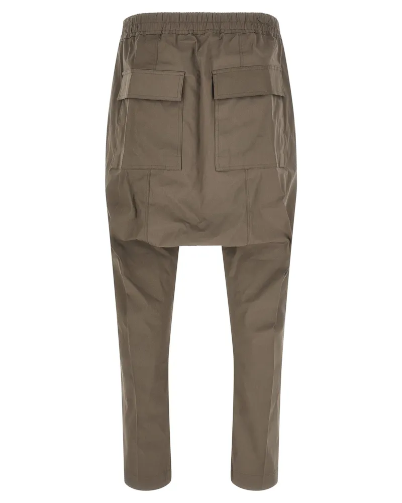 Rick Owens Men Gray Cotton Casual Pants Gray