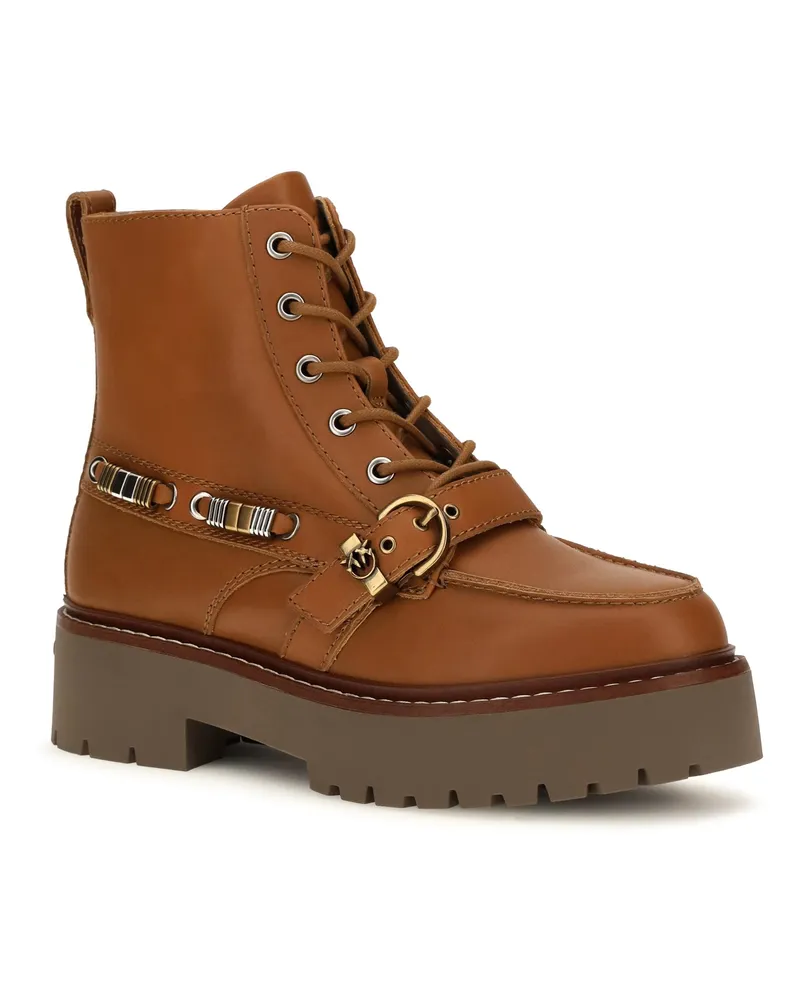 Pinko Women's Ankle Boots Margaret 03 Sigaro Leather Calf Brown