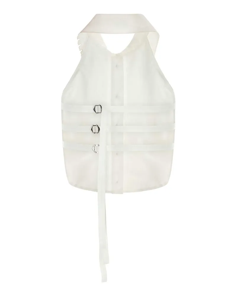 Blumarine White Exterior: Cotton Giacche E Gilet Jacket White
