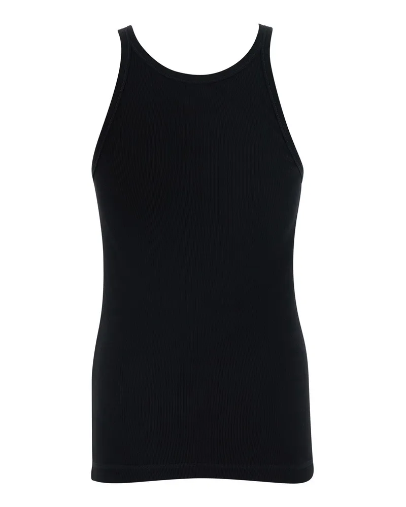 Dolce & Gabbana Men's Sleeveless Top Black Cotton Tops Black