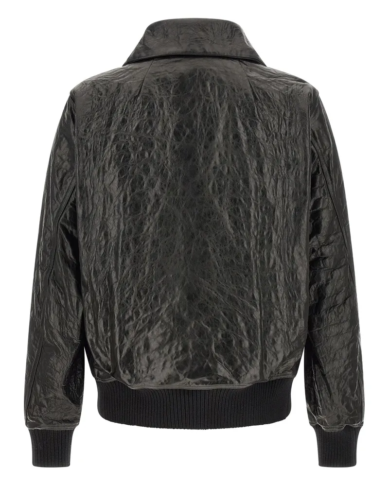 Rick Owens Men's Black Lamb Leather Jacket Clothing Black