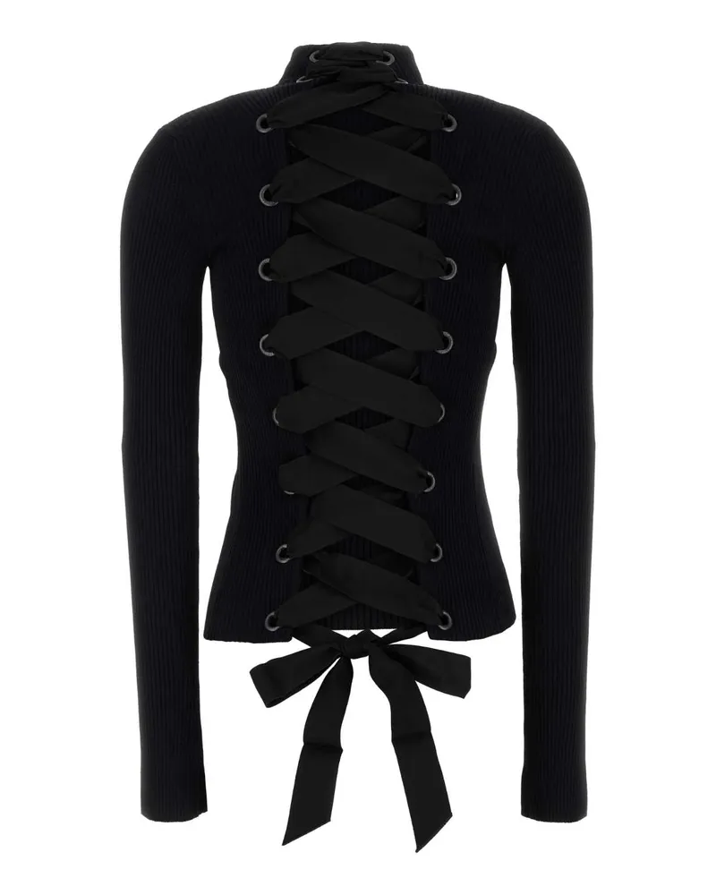 Balenciaga 828347t5230 1000 Black Maglie Sweater Black