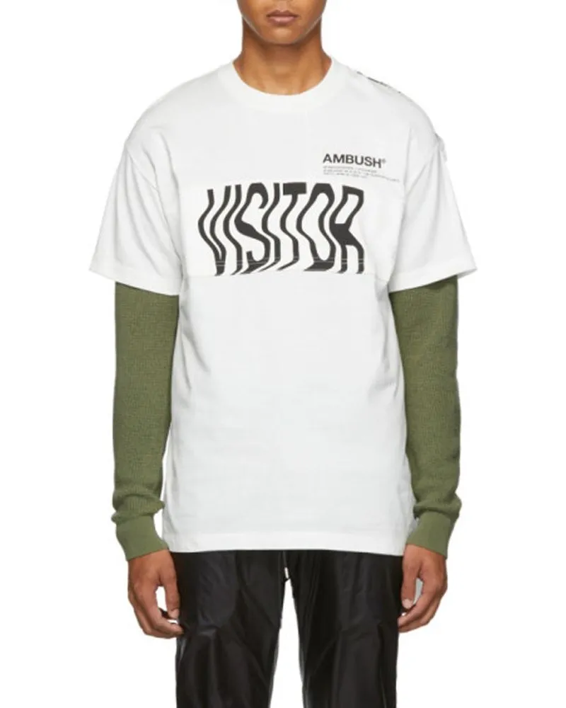 AMBUSH Men White Cotton T-Shirt White