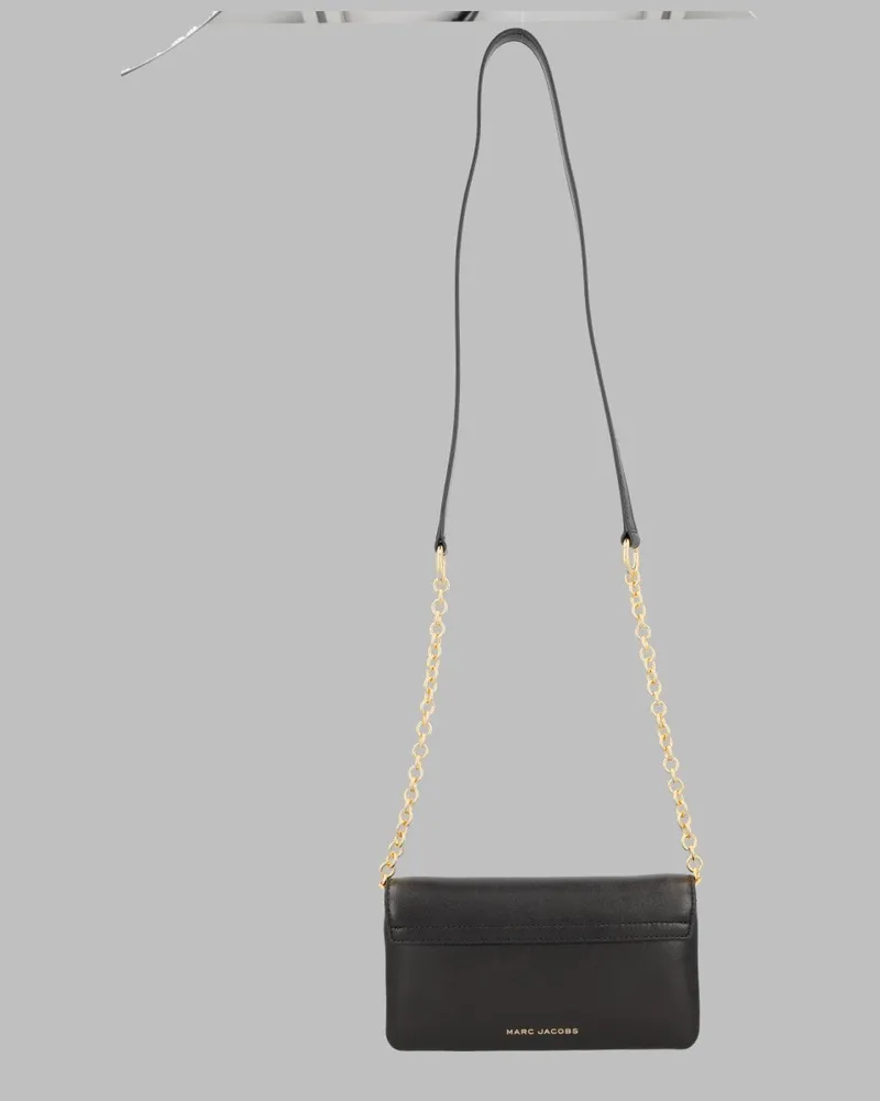 Marc Jacobs Leather Chain Wallet — Black Black