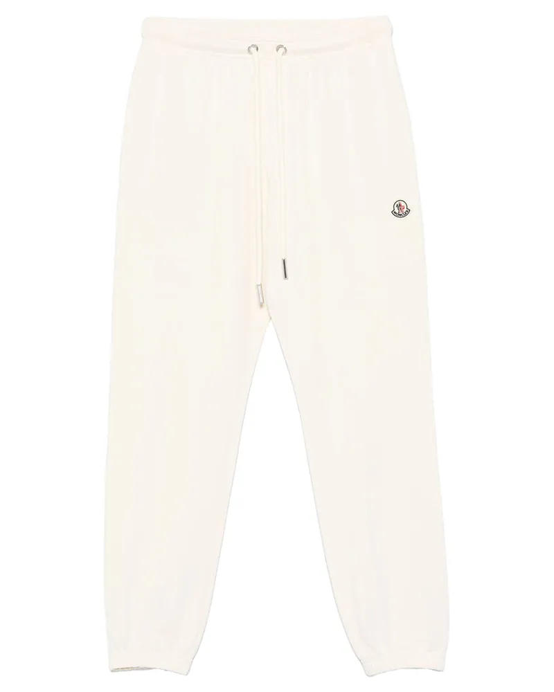 Moncler Cotton Track Joggers — White White