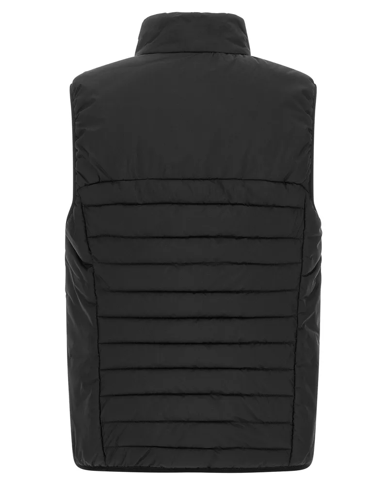 HUGO BOSS Hybrid Quilted Technical Vest — Black Black
