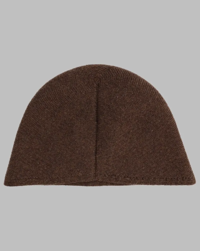 Uma Wang UK0052_UW600 Ribbed Cashmere Beanie — Brown Brown