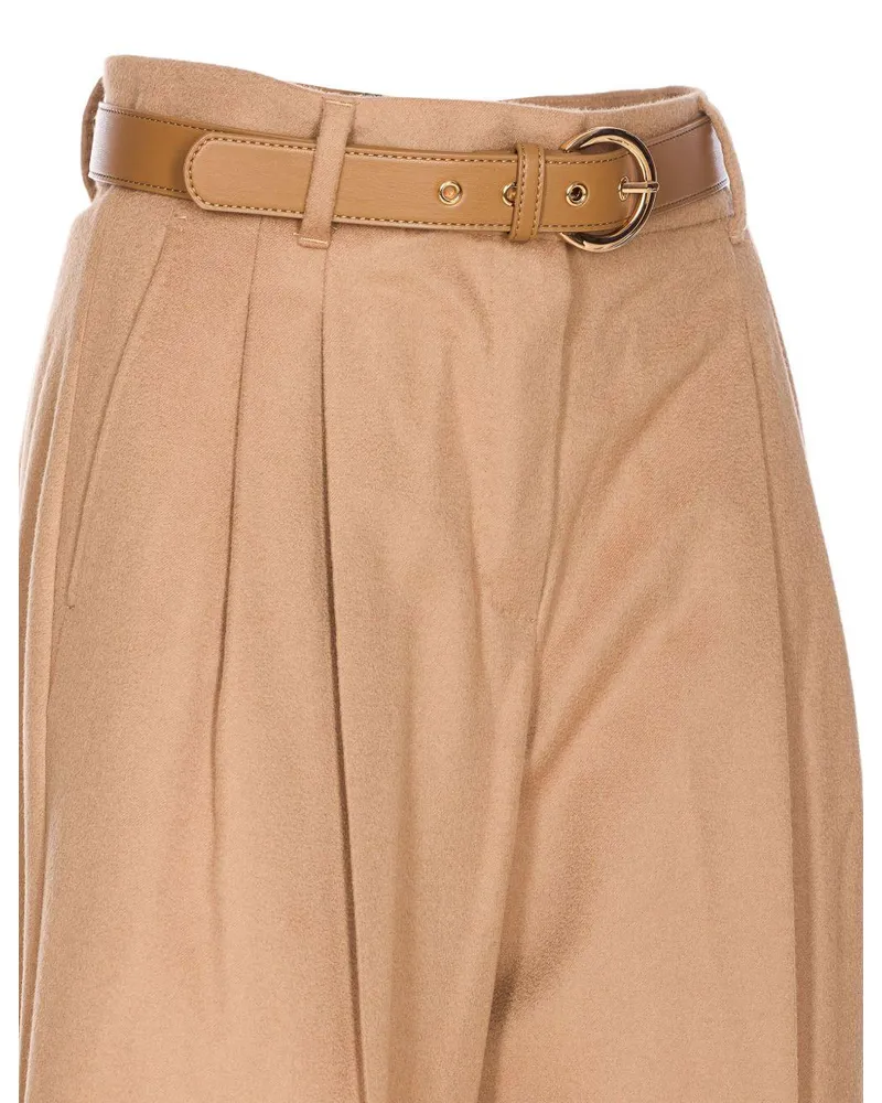 Max Mara Women's Trousers Paride Beige Virgin Wool Beige