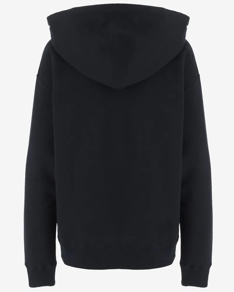 Jil Sander Logo-Print Cotton Hoodie — Navy Navy