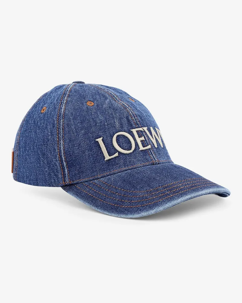 Loewe Women's Hat Paulas Ibiza Blue Denim Cotton Blue