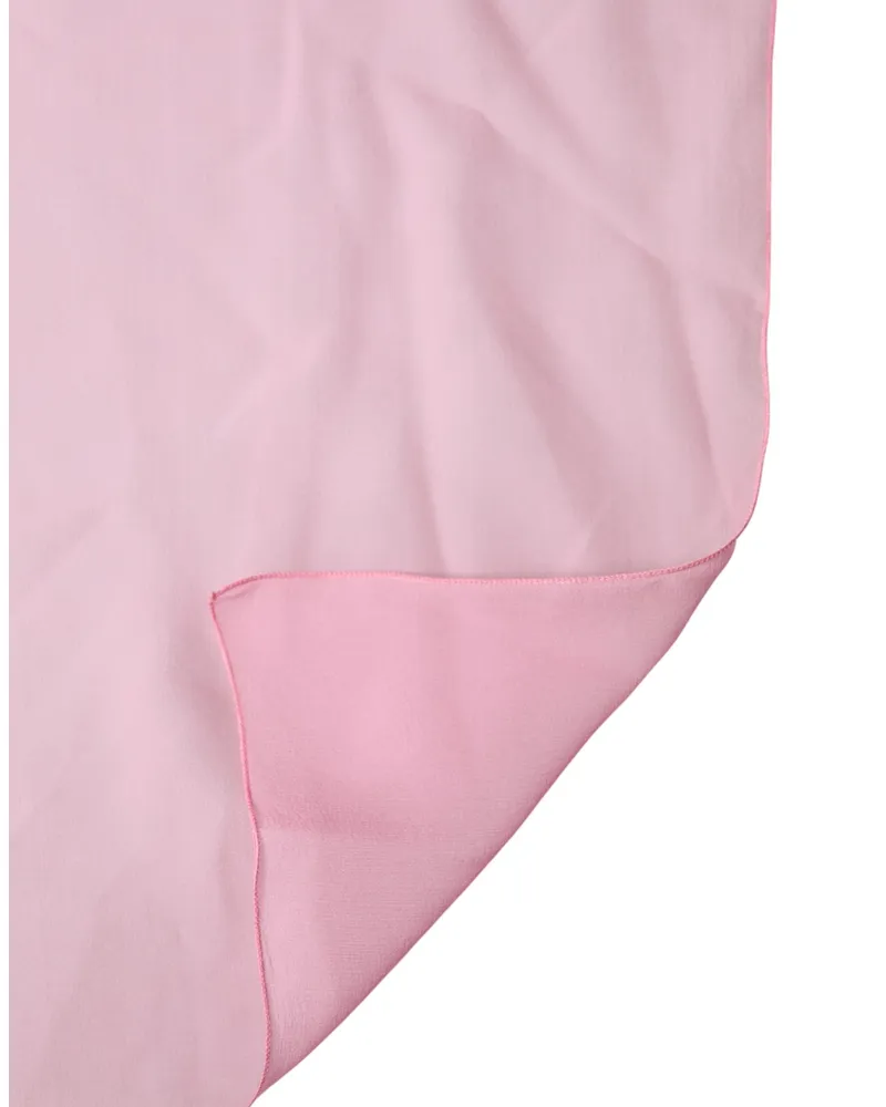 Dolce & Gabbana Pink Silk Sash Neck Wrap Shawl Men Scarf Pink