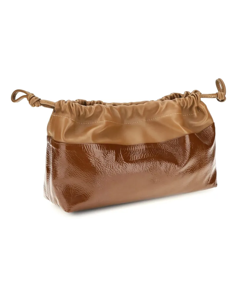 Pierre Hardy Women's Clutch Twin Havana Calf Leather Shoulder Bags Bronze