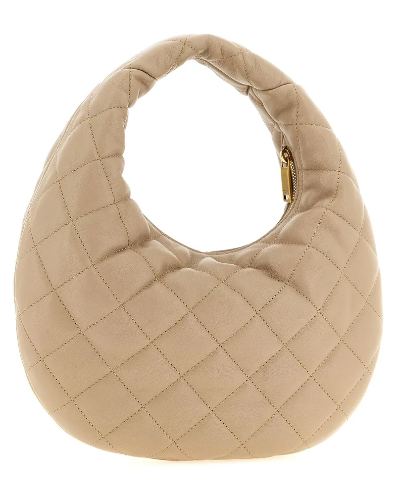 Saint Laurent Women's Icarino Shoulder Bag Beige Lamb Leather Beige