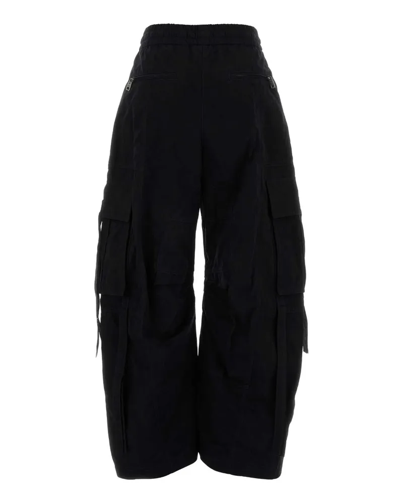 Dolce & Gabbana Women's Black Cotton Blend Cargo Pant Nero Pantaloni Black