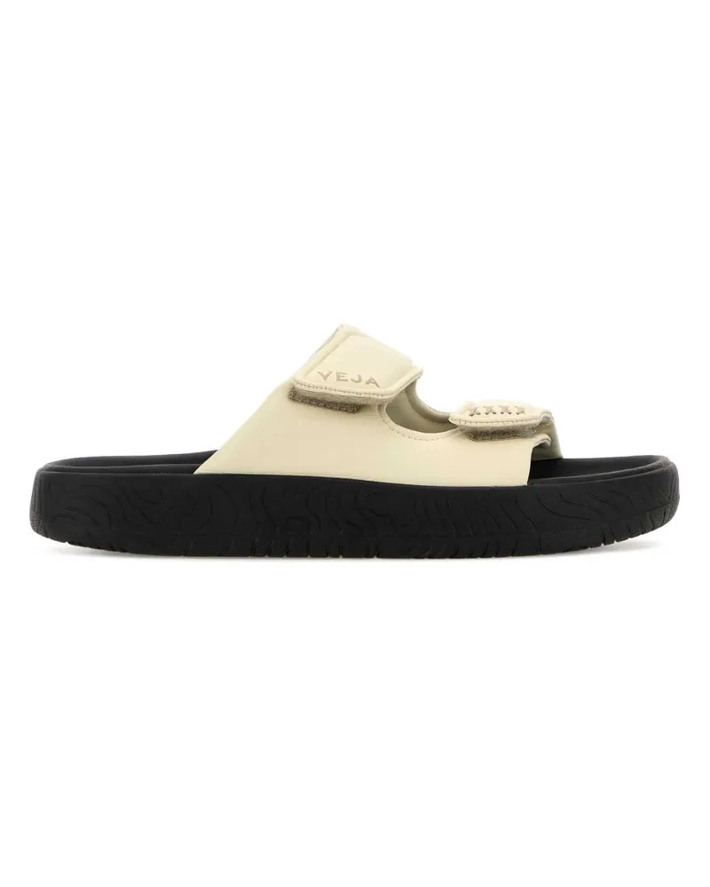 VEJA Women's Ivory Leather Etna Slippers Cashew Flat Shoes Cashew