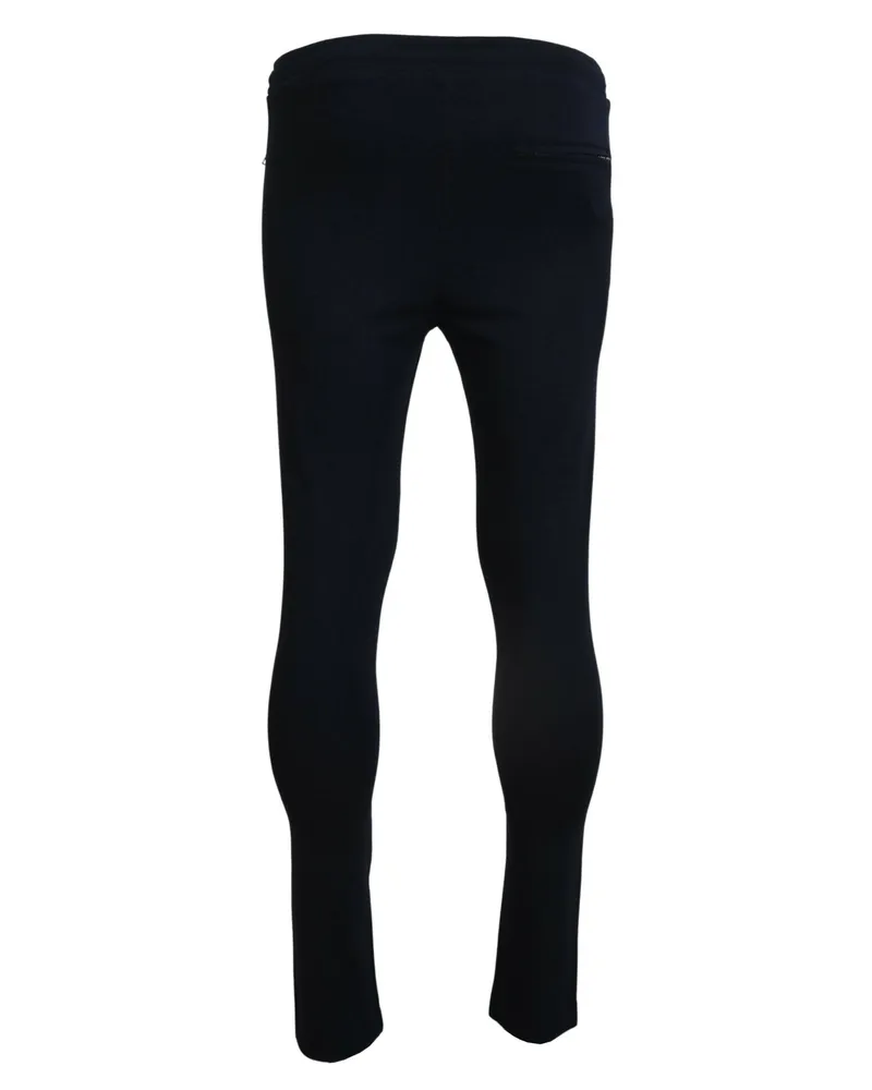 Dolce & Gabbana Blue Mens Sport Cotton Sweatpants Pants Navy