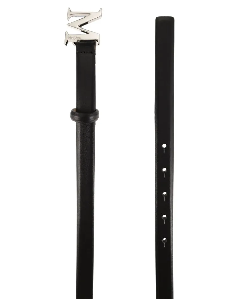 Max Mara Calfskin Belt — Black Black
