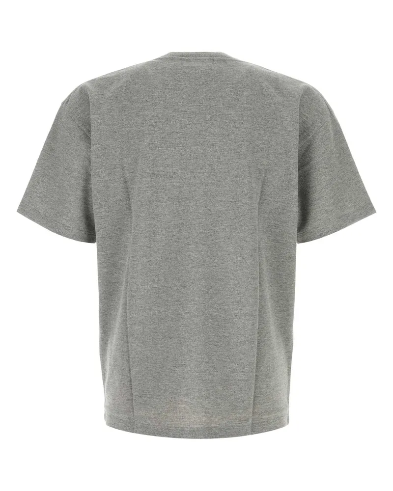 Saint Laurent Men's Grey Piquet T-Shirt Grischinejaune Exterior: Cotton Polyester Gray