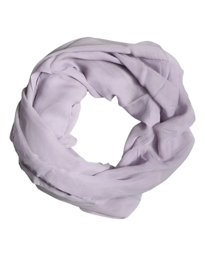 Dolce & Gabbana Women's Purple Silk Rectangle Wrap Shawl Scarf Purple