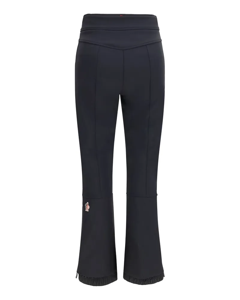 Moncler Four-Way Stretch Technical Poplin Ski Pants — Black Black