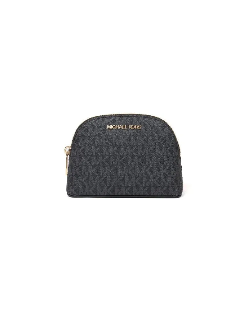 Michael Kors Women's Beauty Case Black Leather Bags Cases Black