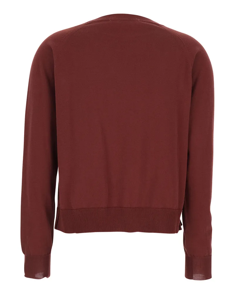 Jucca Women's Crew Neck Cotton Sweater Red Tops Top Red