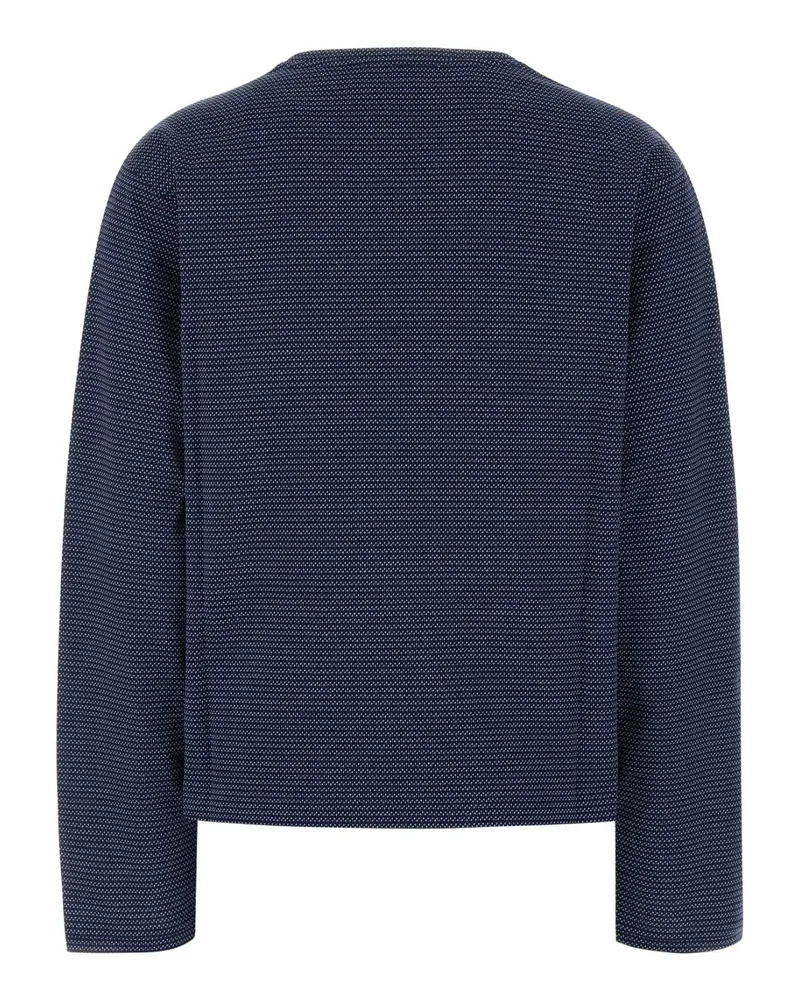 Miu Miu Women Two-Tone Jersey T-Shirt Royalbianco Exterior: Cotton Navy