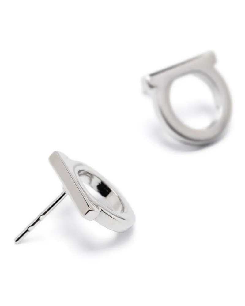 Ferragamo Gancini Earrings — Silver Silver