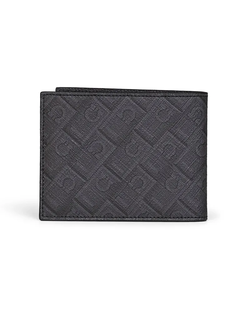 Ferragamo Men's Wallet Monogram Grey Polyurethane & Cardholders Gray