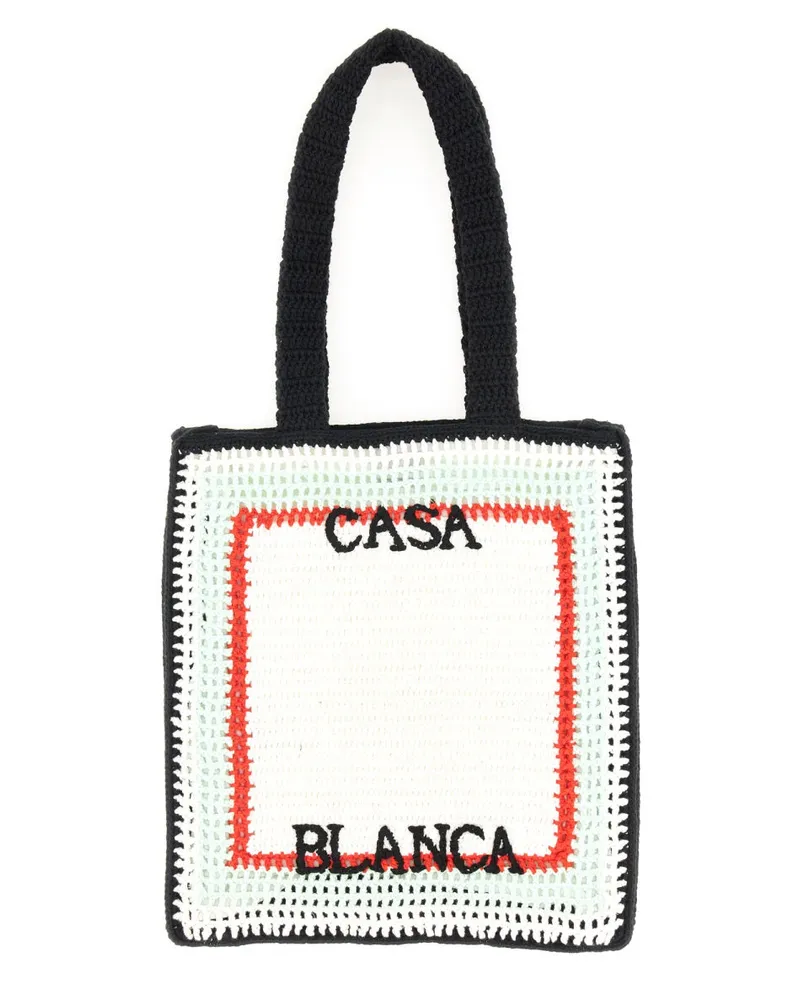 Casablanca Paris Unisex Crochet Bag White Main: Cotton Lining: Lyocell Handbags Hand White