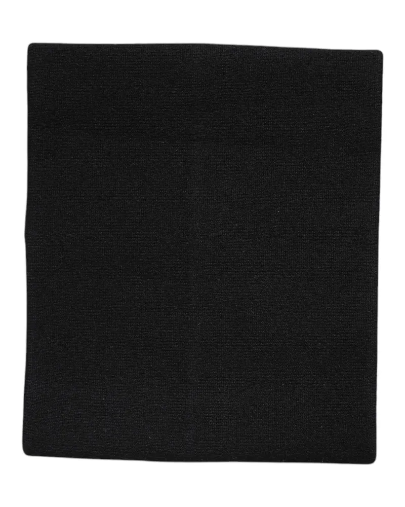 Dolce & Gabbana Women's Black Cashmere Knitted Neck Warmer Foulard Scarf Black