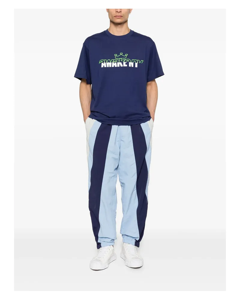 AWAKE NY Logo-Printed Cotton T-Shirt — Navy Navy
