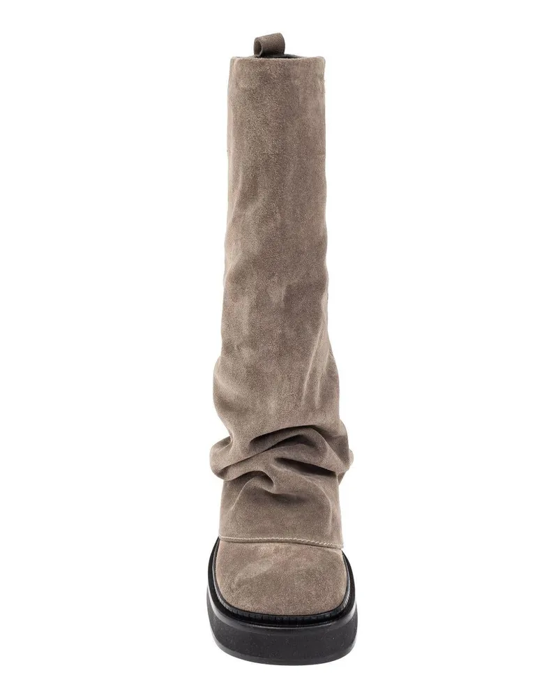 ATTICO Women's Boots Robin Suede Beige Beige