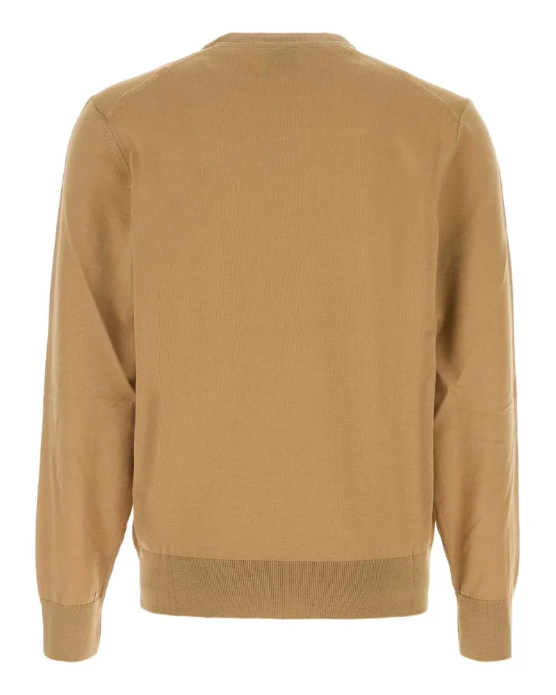 HUGO BOSS Men's Camel Wool Sweater Mediumbeige Exterior: Virgin Maglieria Beige