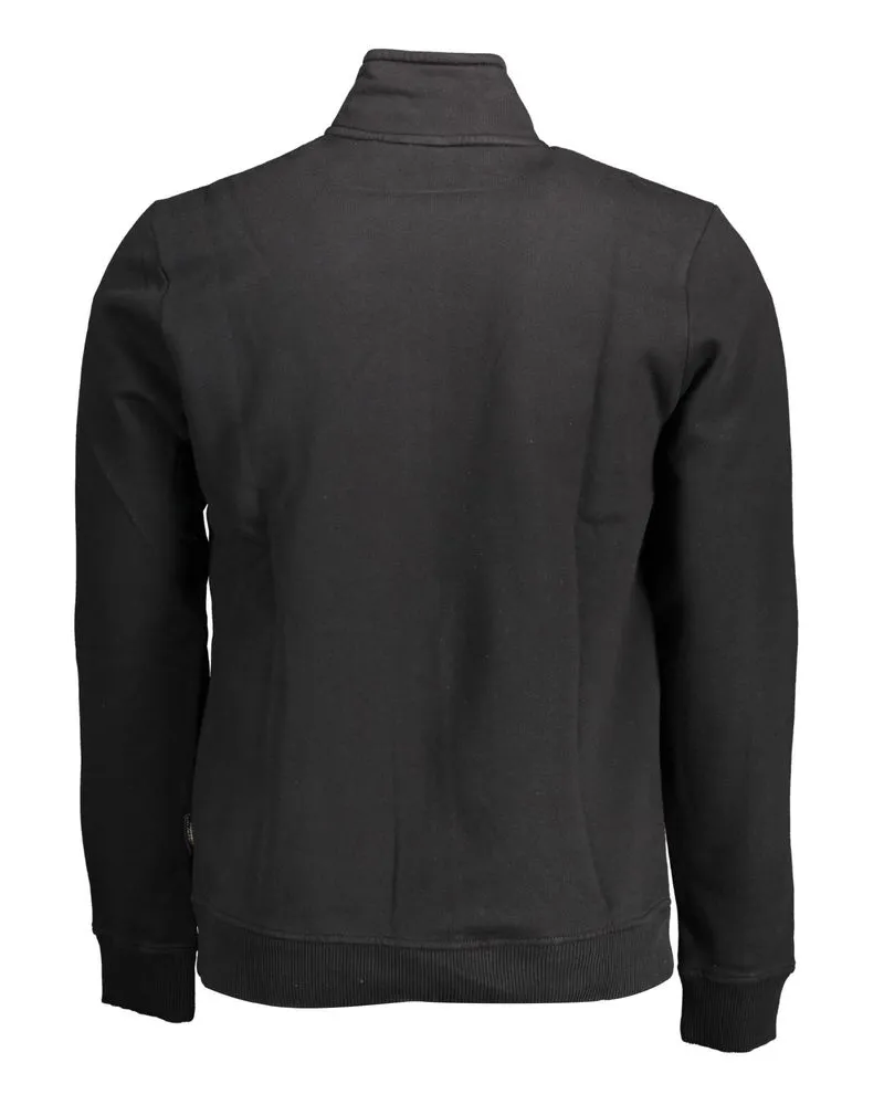 Napapijri Zip-Front Cotton Sweatshirt — Black Black