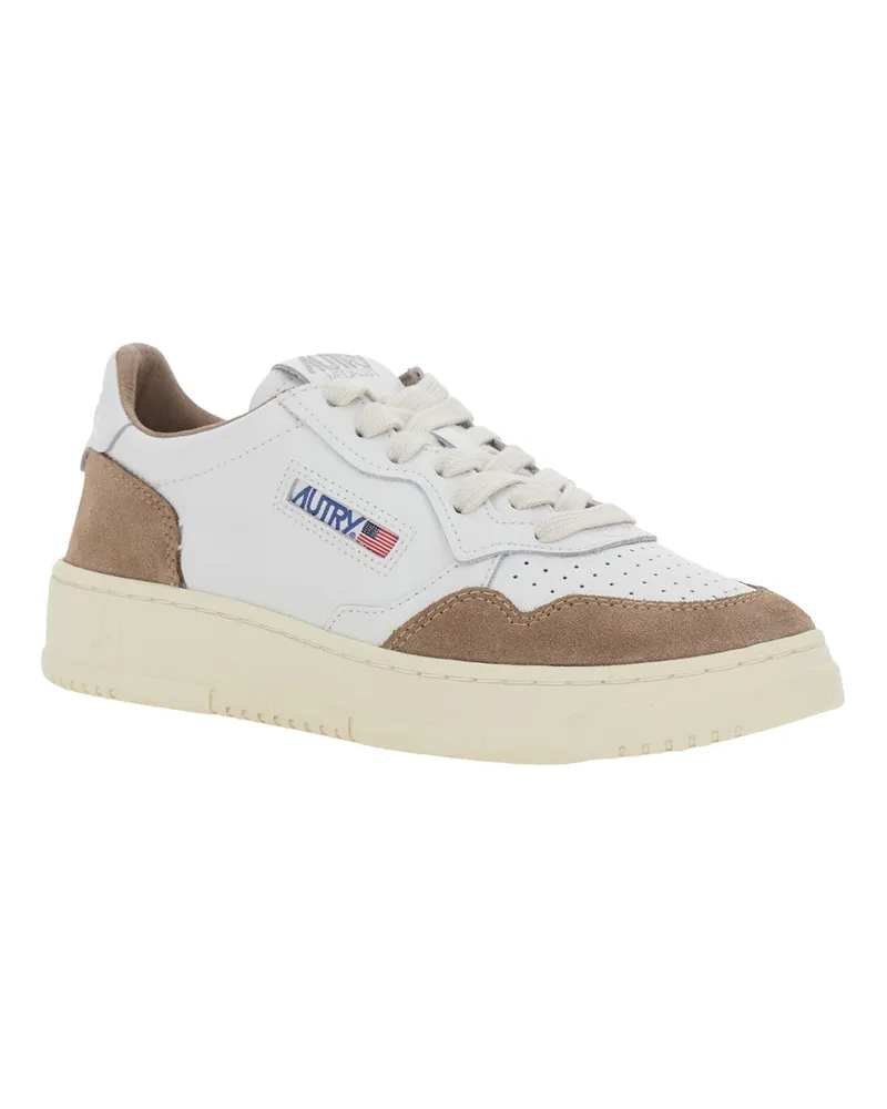 AUTRY Women's Sneakers Medalist Ft White Leather-Suede Cow Leather Trainers White