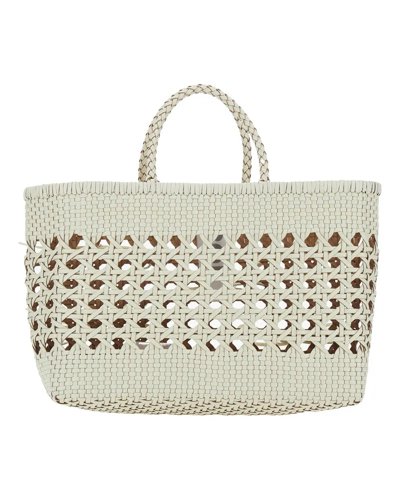 OSOI Women's Tote Bag Biscuit White Leather Recycled Handbags Hand White