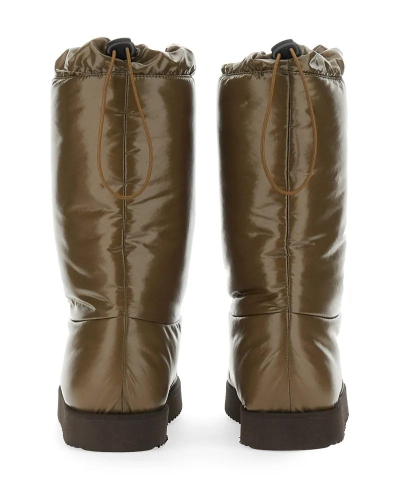 Gia Borghini Nylon Ski Boots — Brown Brown