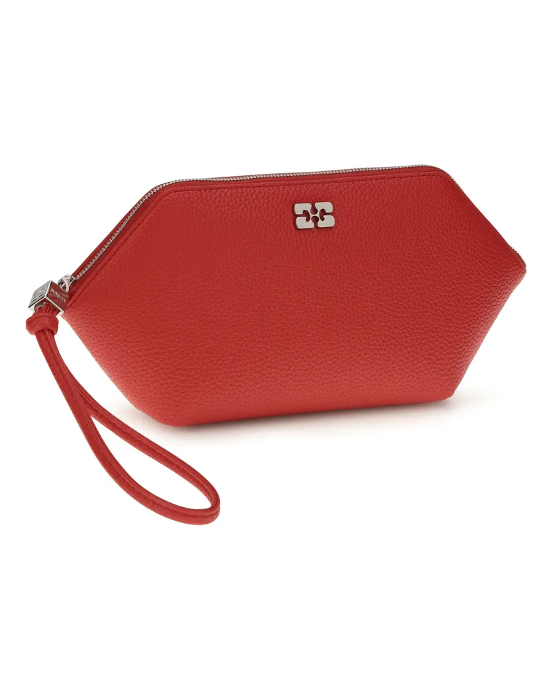 Ganni Women's Pouch Bou Make Up Goji Berry Clutches Red