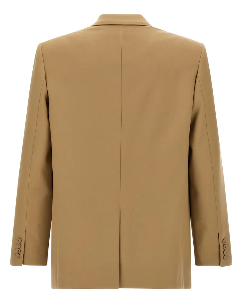 Saint Laurent Men's Beige Wool Blazer Clothing Beige