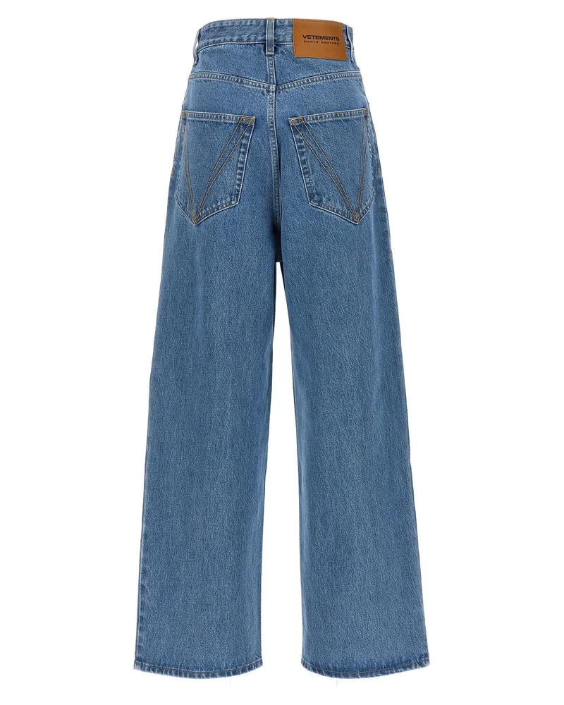 VETEMENTS Baggy High-Waist Jeans — Blue Blue