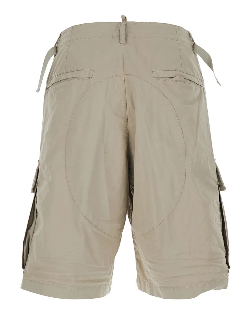 Dsquared2 Men's Shorts Beige Stretch Cotton Beige