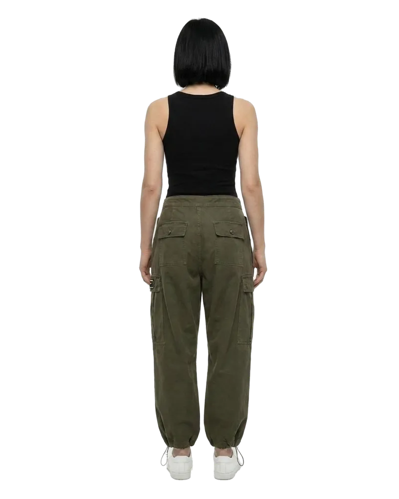 Dolce & Gabbana Women's Multicolor Cotton Cargo Pants Green