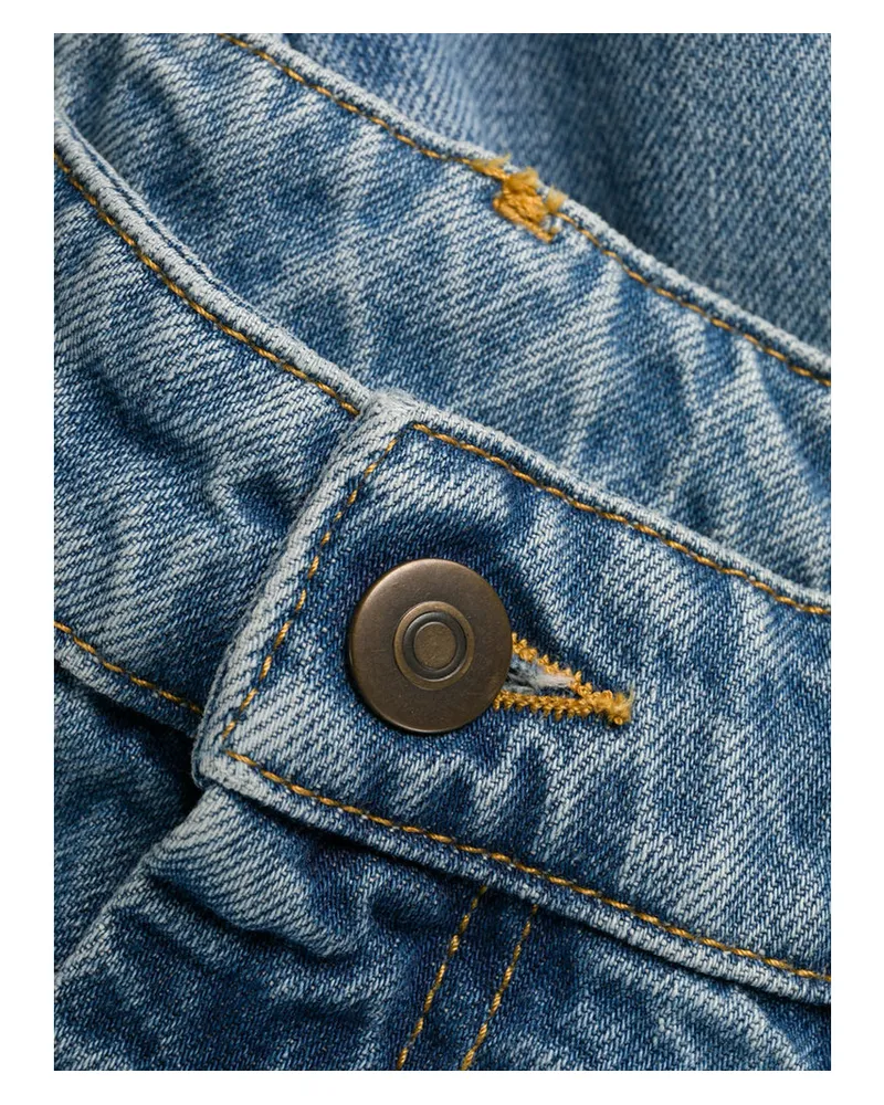 Maison Margiela Wide-Leg Stonewashed Jeans — Blue Blue