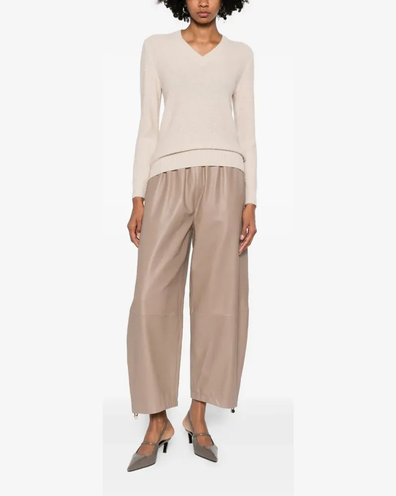 Fabiana Filippi Women's V-Neck Sweater Aw25 W Light