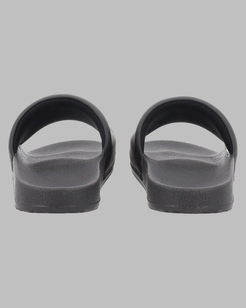 HUGO BOSS Logo-Print Slides — Black Black