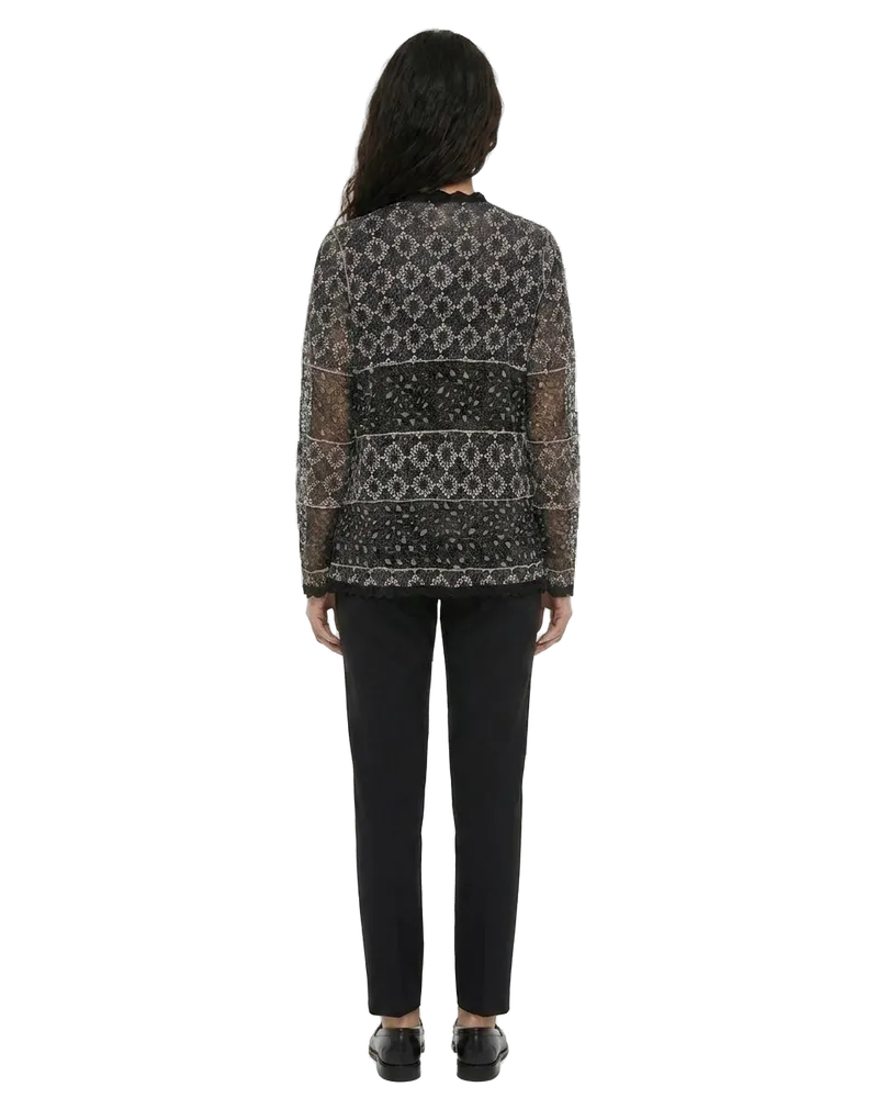 Dolce & Gabbana Women's Blue Silk Cardigan Clothing Black