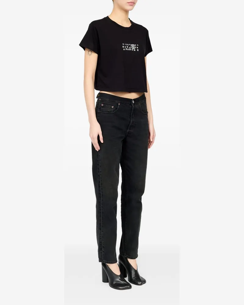 Maison Margiela Logo-Print Cotton T-shirt — Black Black