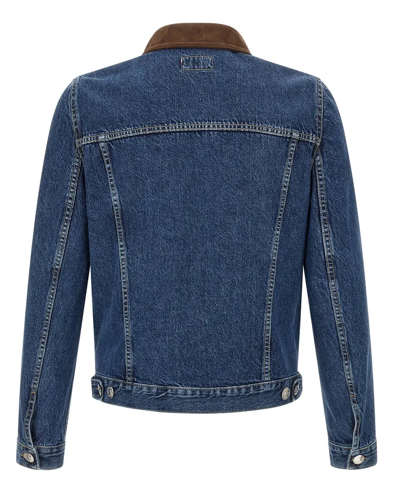 Brunello Cucinelli Denim and Suede Jacket — Blue Blue